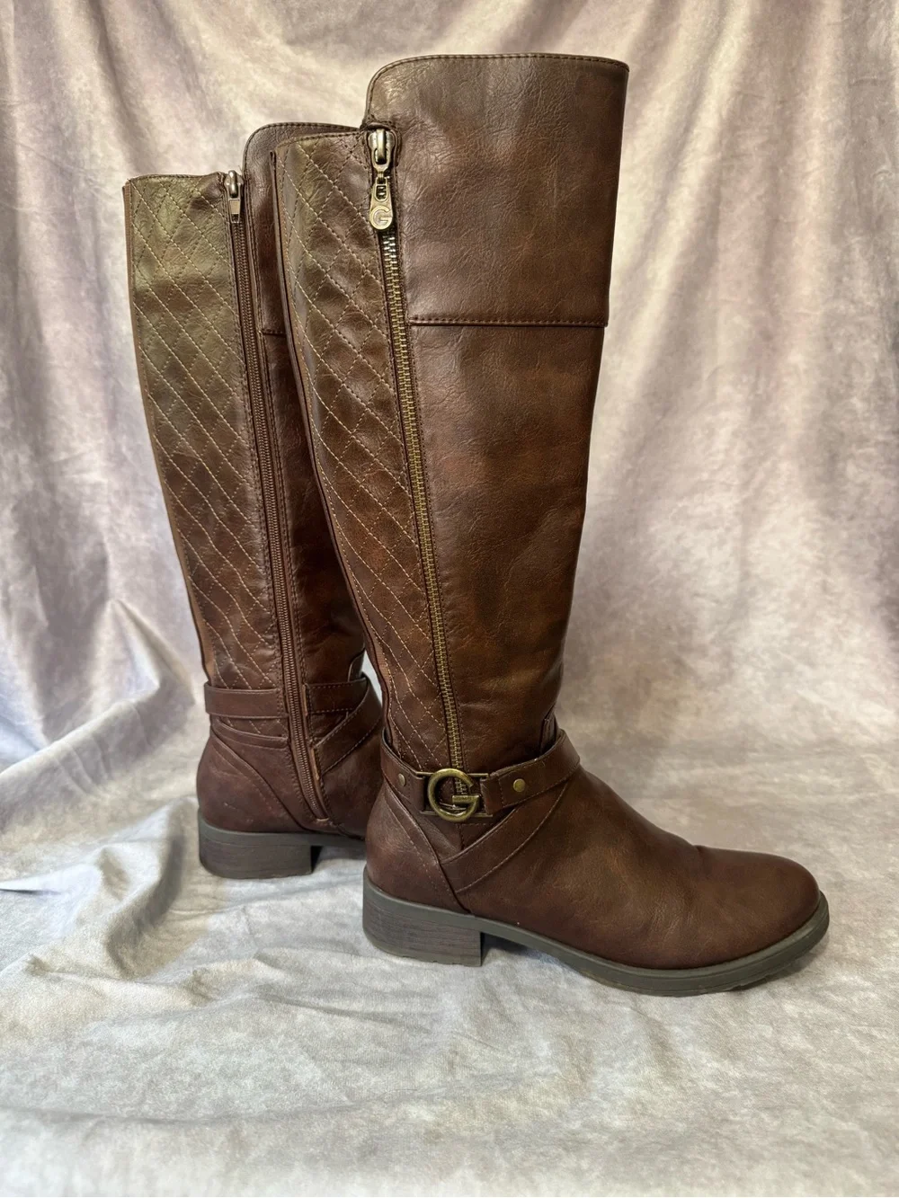 G by Guess Women's Knee-High Leather Riding Boots